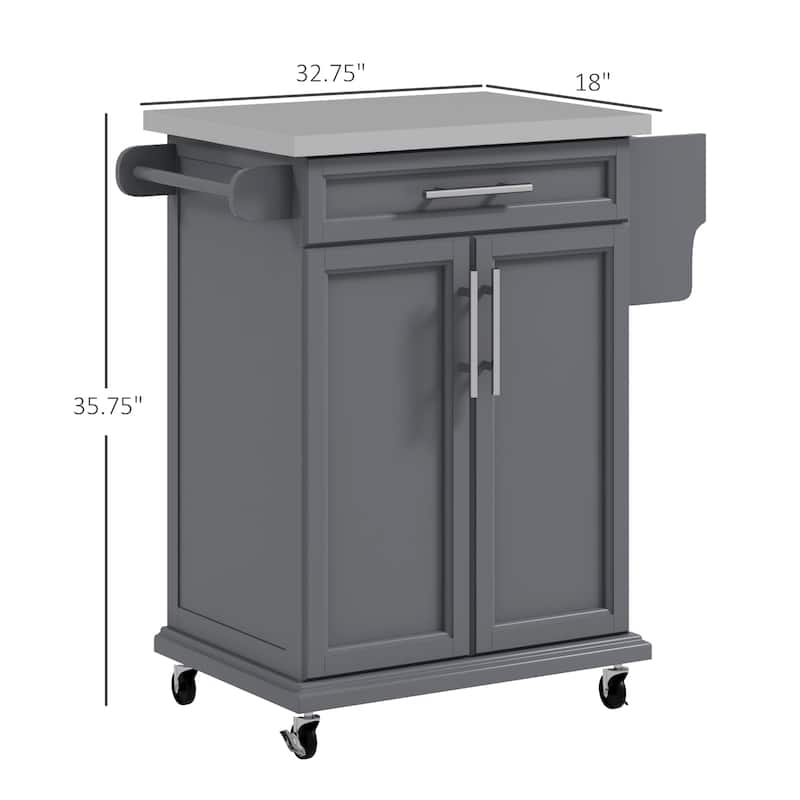 Kitchen Island On Wheels(no include stool)