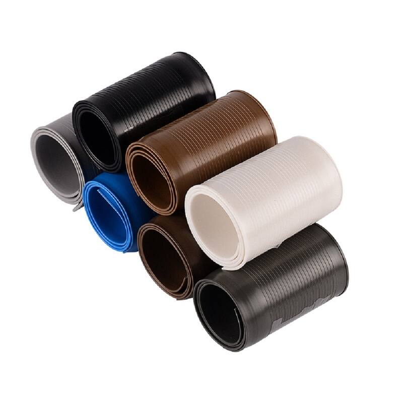 4in x 40ft Self-Adhesive PVC Flexible Baseboard Moulding Trim - Brown