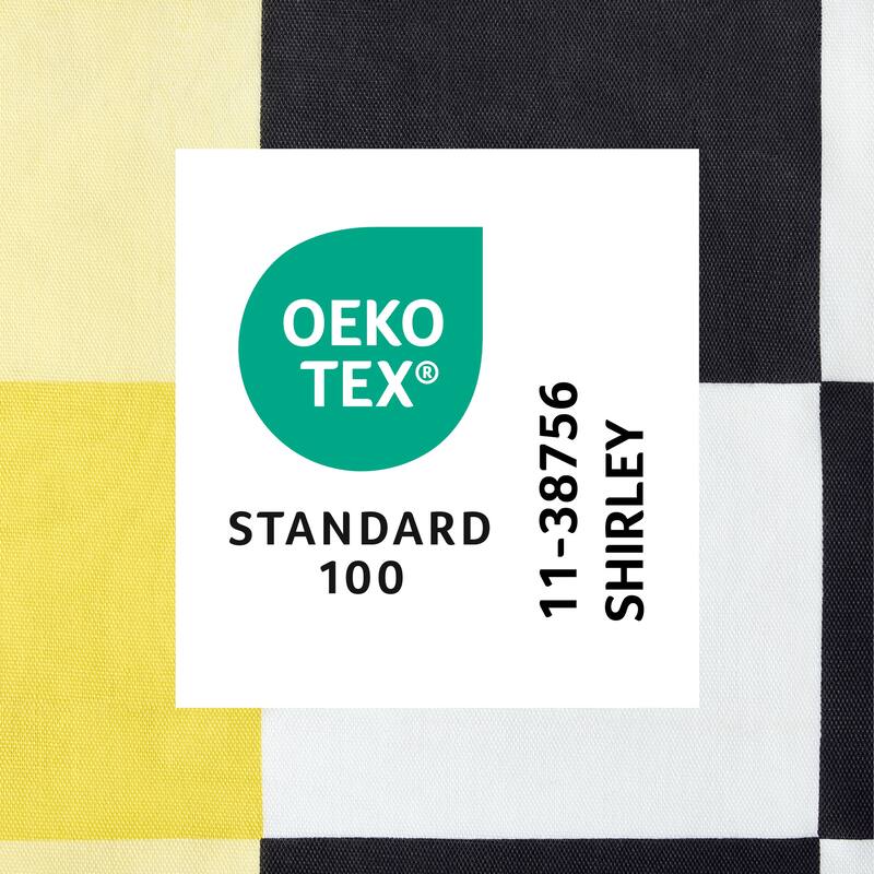 TOWN & COUNTRY PLAY Betty Bold Checkerboard Cotton-Rich Breathable Fabric Shower Curtain with Anti-Rust Grommets