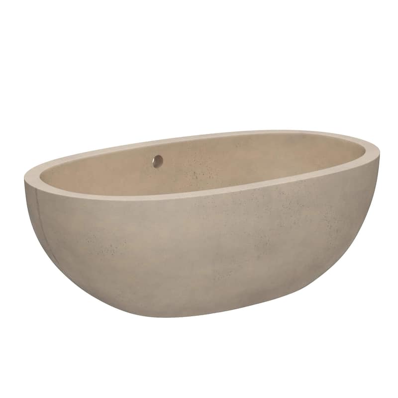 Avalon NativeStone Freestanding Soaking Tub - 62" - Sand