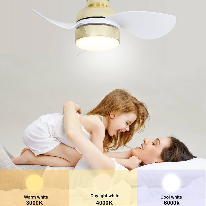22"/23"/29" Flush Mount Ceiling Fan with Light and Remote Control for Small Room,Patio,Kitchen,Bedroom