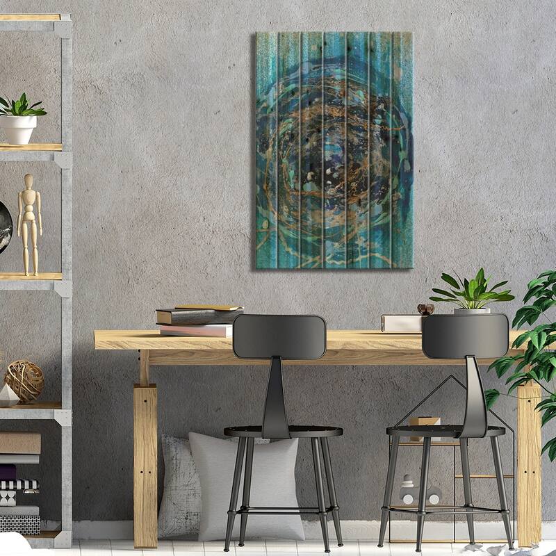 Waterspout IV Print On Wood by Alicia Ludwig - Multi-Color