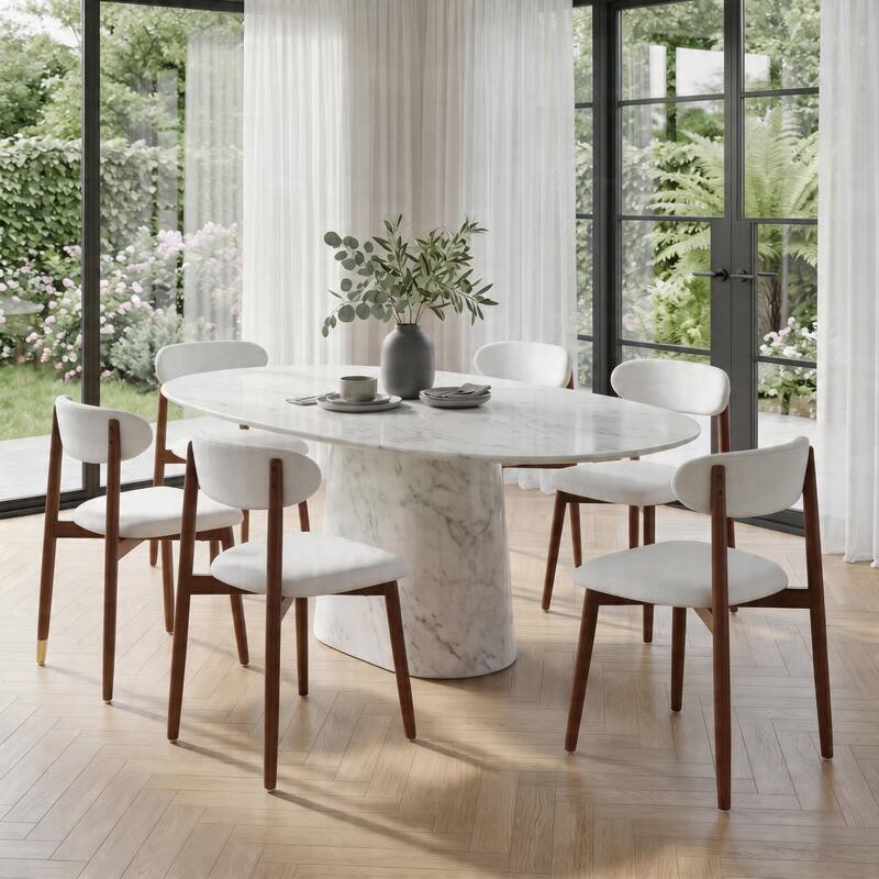 Modern Upholstered Linen Kitchen Dining Chair