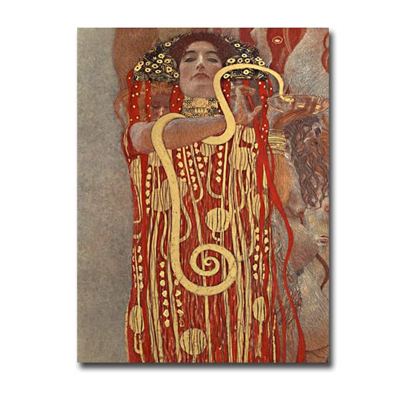 Medicina by Gustav Klimt Gallery Wrapped Canvas Giclee Art (32 in x 24 in)