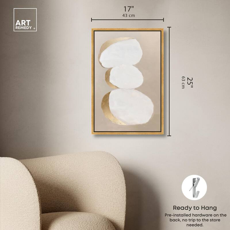 Stacked Stones I Canvas by Art Remedy