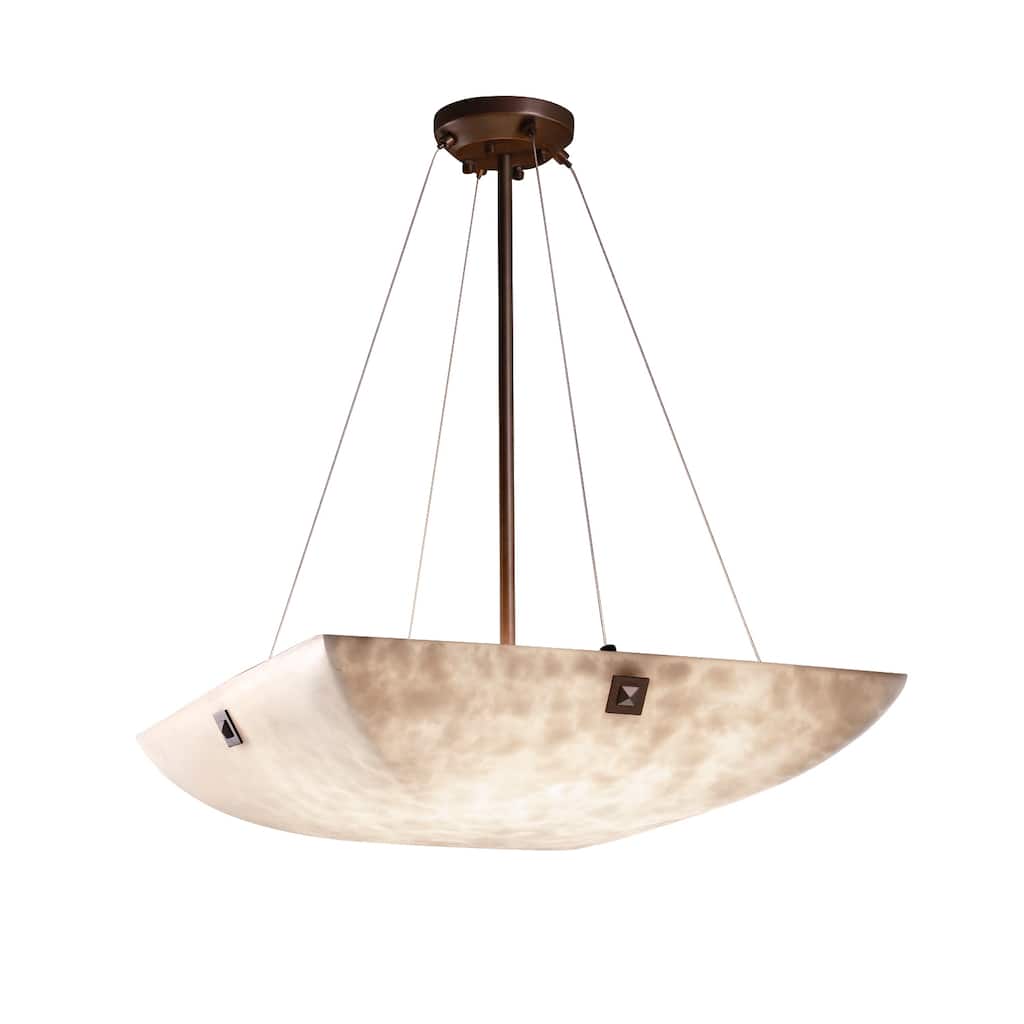 Justice Design Clouds Finials Dark Bronze 6-light Pendant