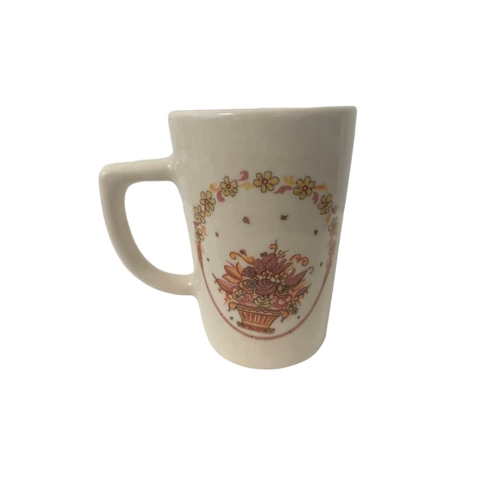 Porcelain W/Flowers Mug- A