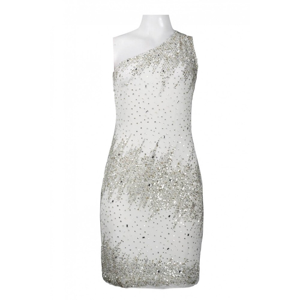 adrianna papell hand beaded sheath dress