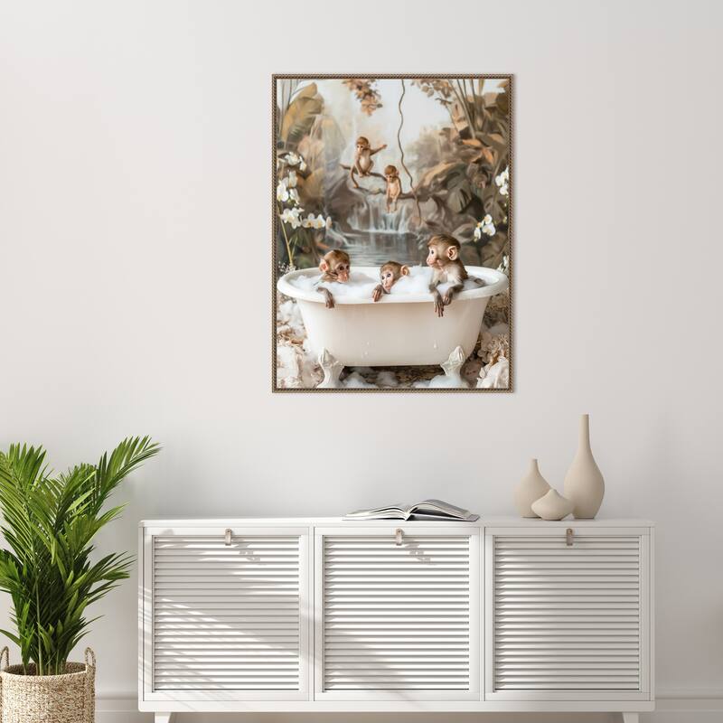 Jungle Spa by Niky Rahner Framed Canvas Wall Art
