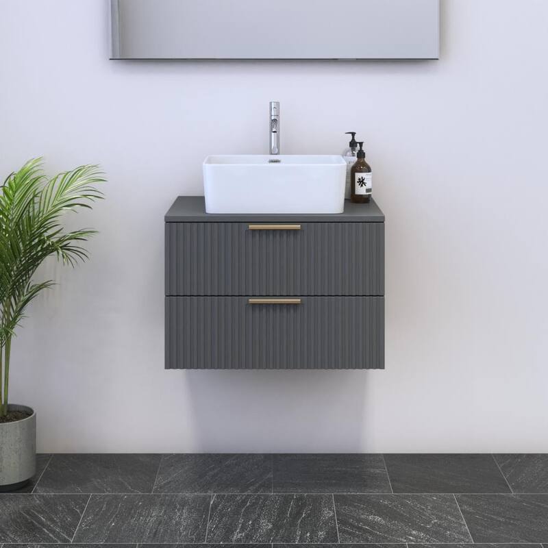 Madera 01 Bathroom Vanity (24" Width) - Gray
