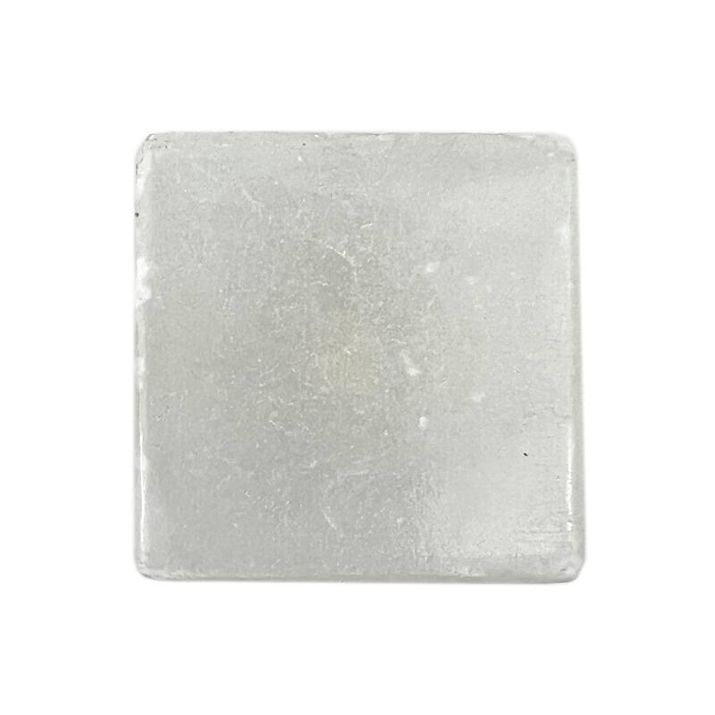 HomeRoots Set of Six White Stone Square Drawer Pull Knobs - 5.00 in. x 6.00 in. x 1.50 in.