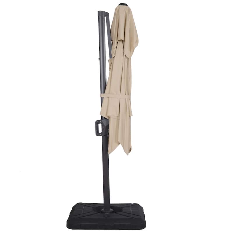 Furniture of America Aires 8-foot Steel Square Cantilever Offset Tilt Roma Umbrella