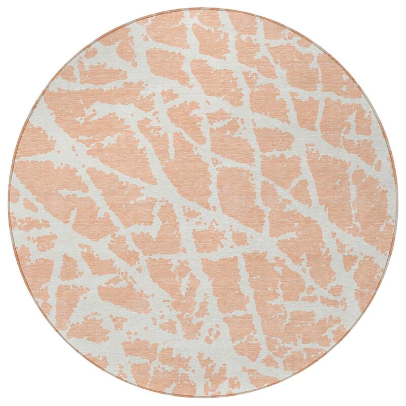 Rave Modern Art-Inspired Weather Resistant Blended Style Outdoor Rug