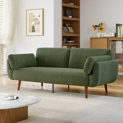 73.5 Inch Futon Sofa Bed Convertible Upholstered Couch Sleeper