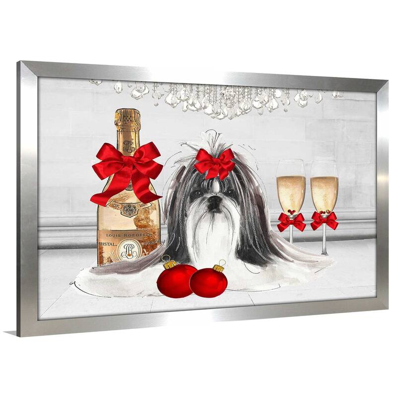 "Christmas Holiday Shih Tzu" by Jodi Print on Acrylic