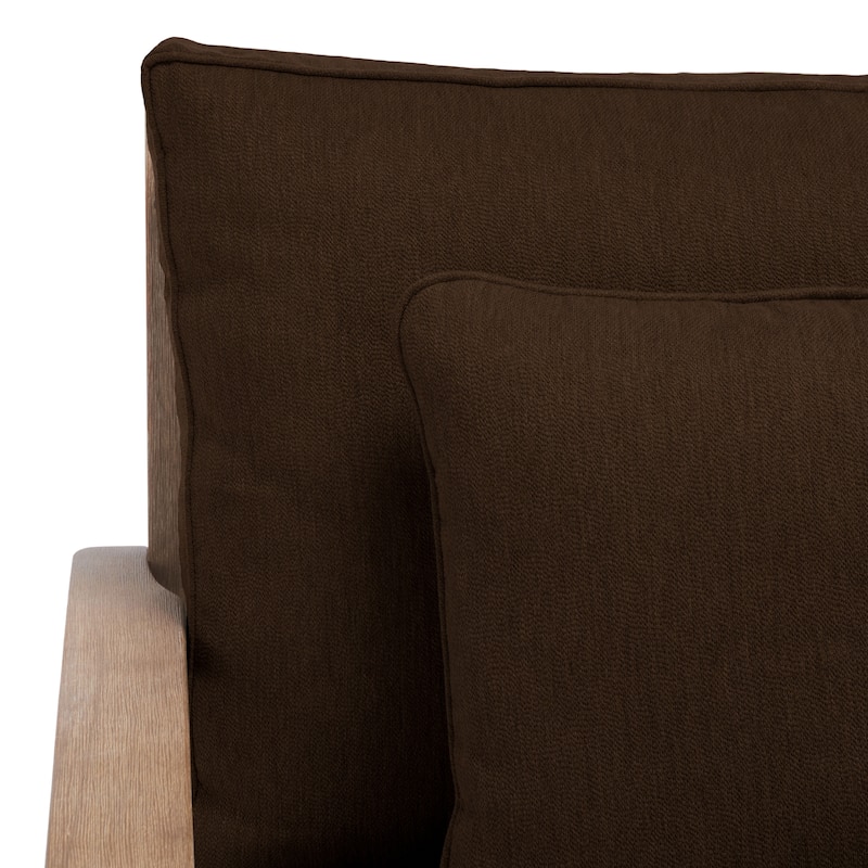 SAFAVIEH Couture Outdoor Patio Furniture Martinique Wood Arm Chair - 31"W x 36"D x 33"H