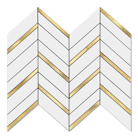 Art3d 10-Sheet Herringbone Peel and Stick Backsplash, Self-Adhesive Tiles for Kitchen, Bathroom