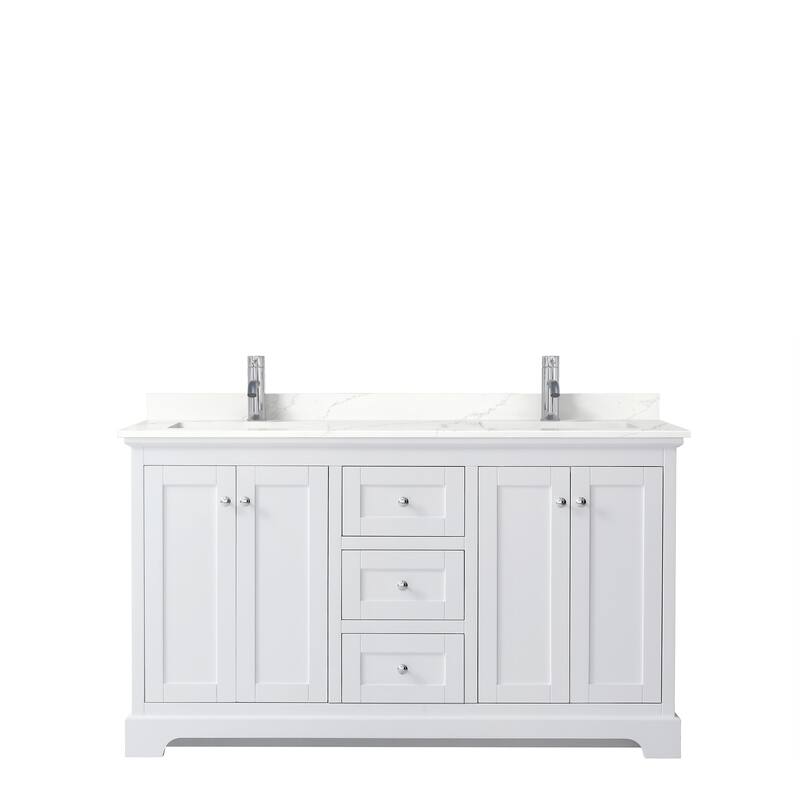 Avery 60-inch Double Vanity, Quartz Top