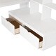 preview thumbnail 8 of 12, White Full Size Solid Wood Loft Bed with Desk and Shelves, Two Built-in Drawers, Storage Staircase