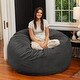 preview thumbnail 18 of 37, Jaxx Basics 5 Foot Large Adult Bean Bag Chair, Oversized with Filler