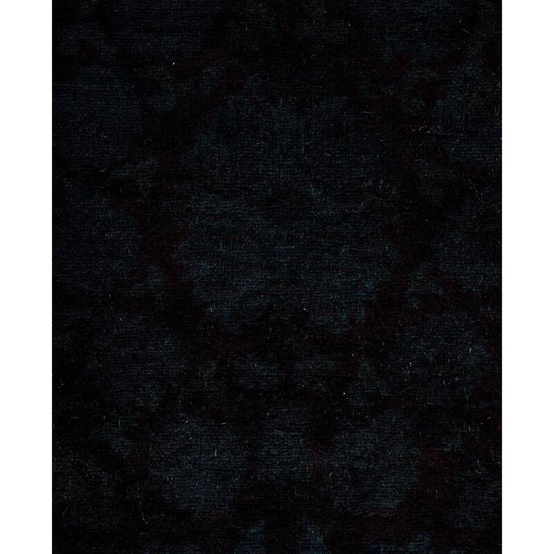 Overdyed One-of-a-Kind Hand-Knotted Area Rug - Black - 4' 2" x 6' 3"