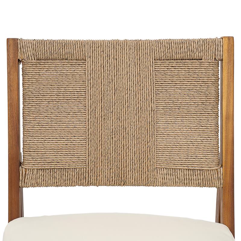 Christopher Knight Home - Arly Outdoor Acacia Wood and Wicker Dining Set with Cushioned Chairs, Bench, and Rectangular Table