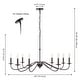 preview thumbnail 25 of 45, 34.75" 6-Light Iron LED Chandelier, by JONATHAN Y