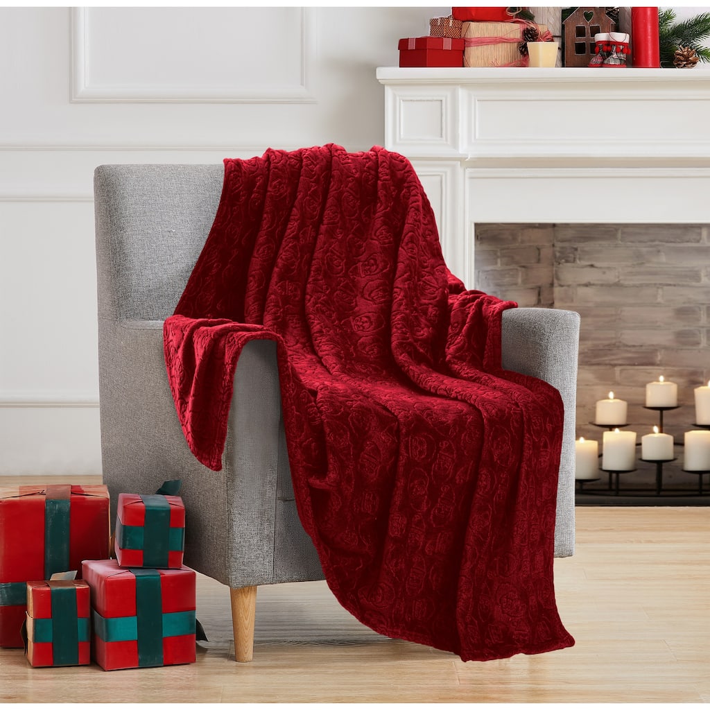 Santa Hat Emb Throw 50x70 Green