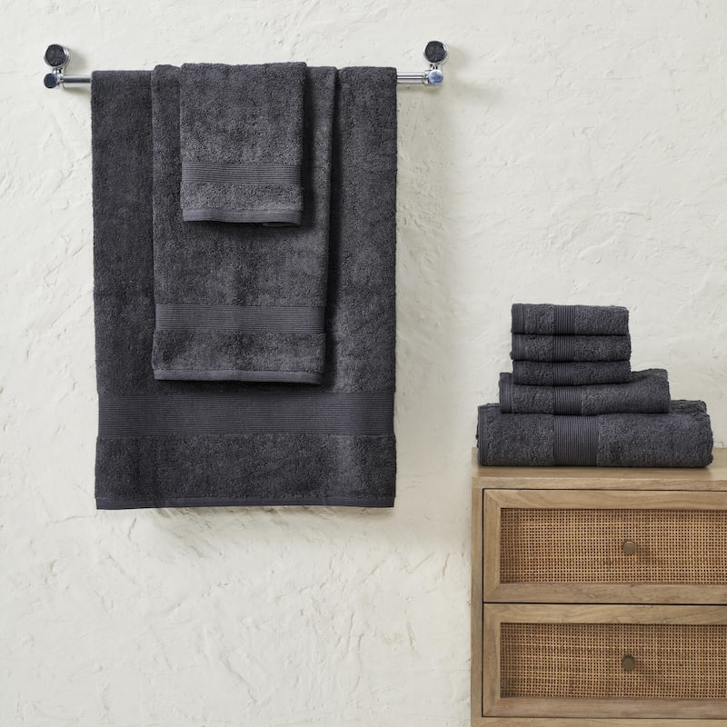Fabstyles 8 Piece Plush Cotton Towel Set