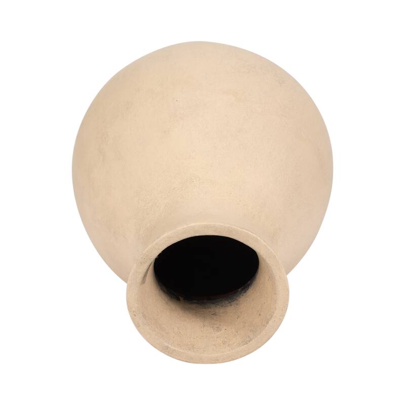 Sagebrook Home Terracotta, 19" Unique Vase, Round, Textured, Serenity/Mysterious, Ideal gift