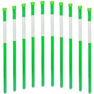 100 Pack 48'' Long Reflective Driveway Markers Snow Plow Stakes Snow Pole Green 