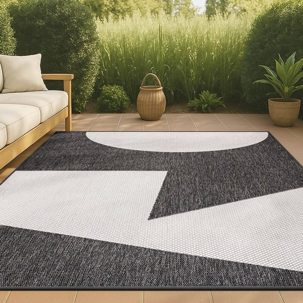 slide 2 of 18, JONATHAN Y Lucian Modern Geometric Abstract Two-Tone Area Rug