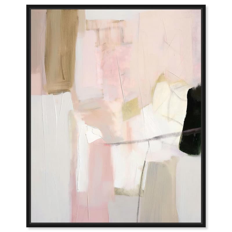 Pistachio Pink II Canvas by Art Remedy - 24" x 30" - Black
