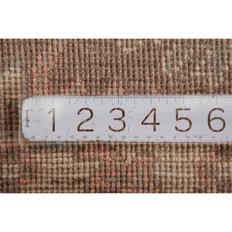 Hand Knotted Oriental 100% Wool Carpet Transitional Geometric Oranges & Rust Oushak Area Rug - 10' 2'' X 8' 4''