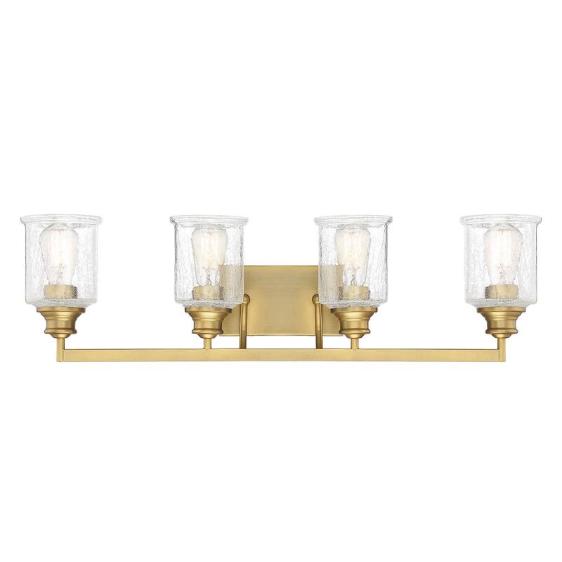 Savoy House Hampton 4 Light 32" Wide Bathroom Vanity Light - Warm Brass