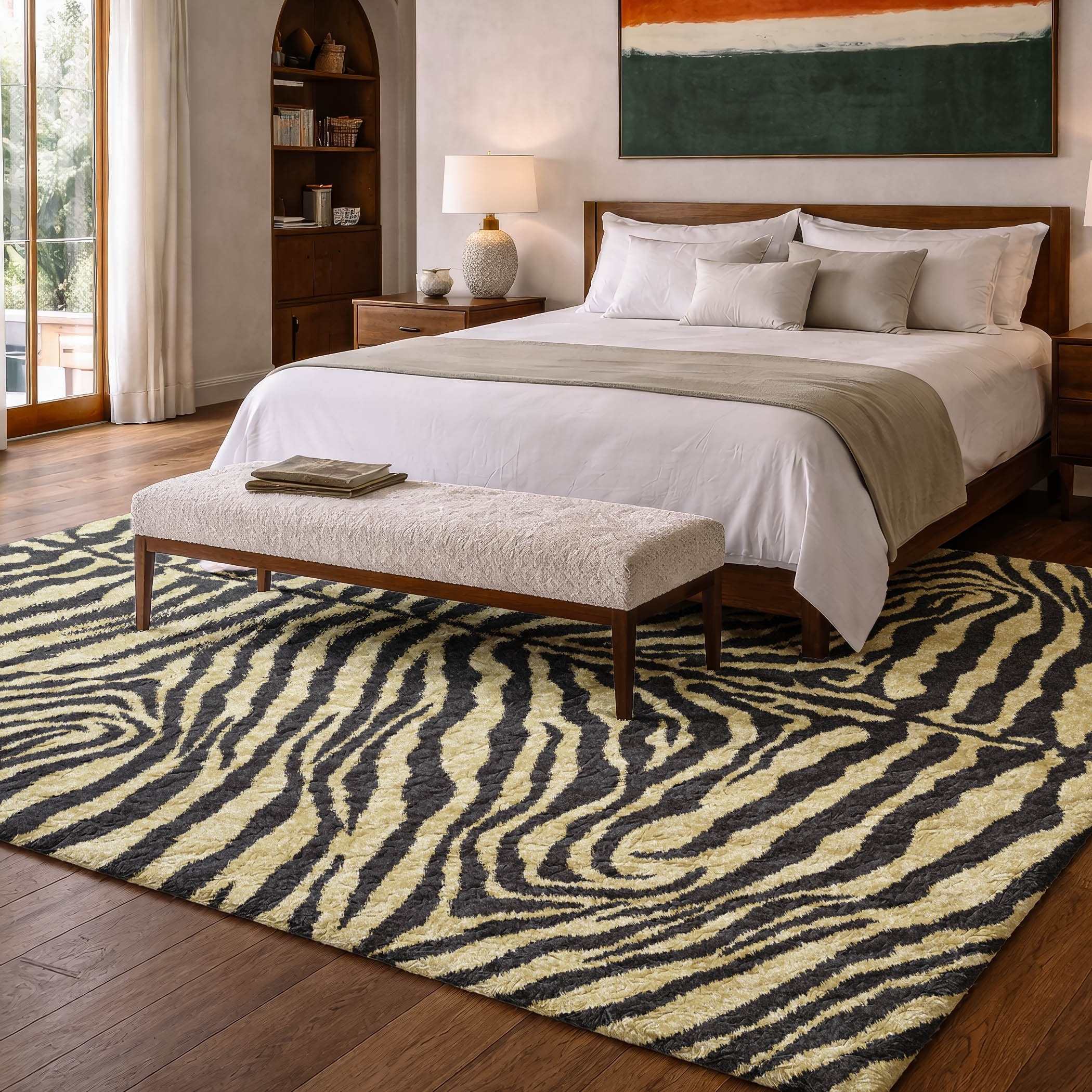 Premium Washable Super Soft Animal Safari Dream Shag Rug