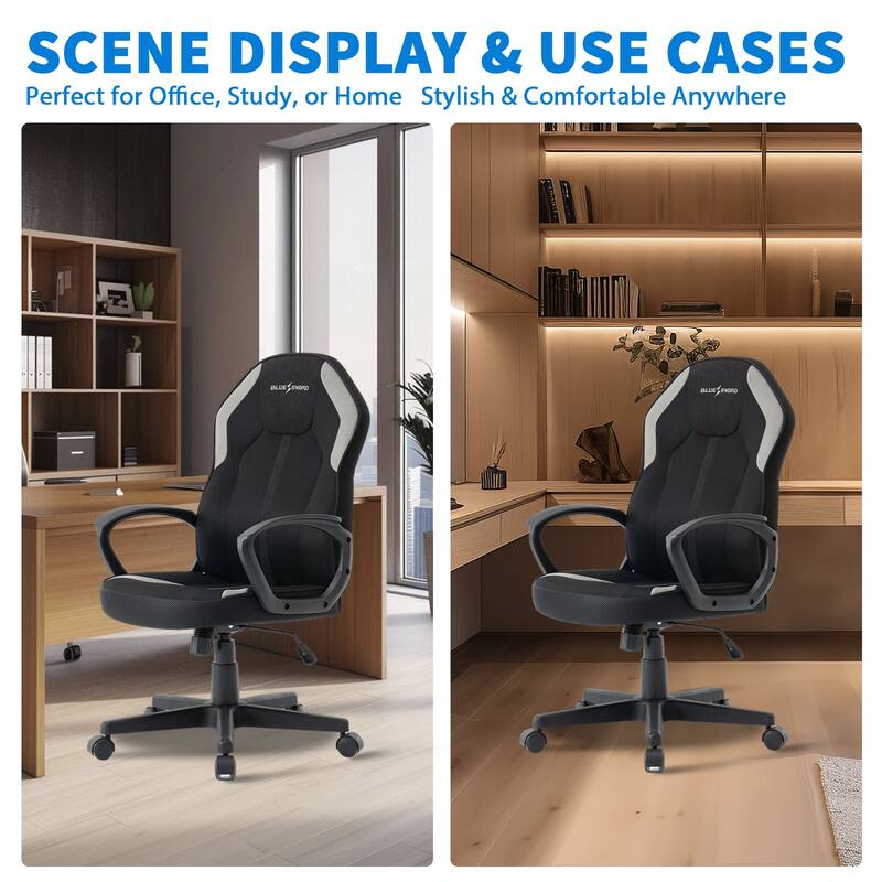 Adjustable Height Swivel Recline Desk Chair for Home or Office Use - N/A