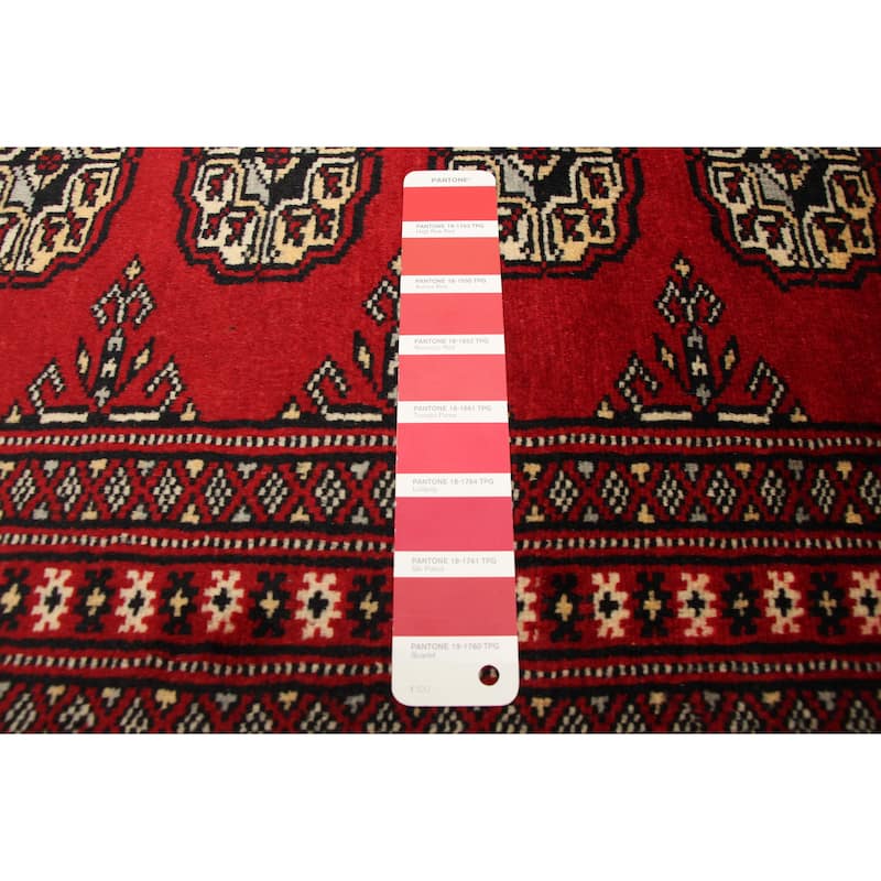 ECARPETGALLERY Hand-knotted Finest Peshawar Bokhara Red Wool Rug - 2'0 x 3'0