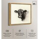 preview thumbnail 23 of 60, Darkness in Detail of Cow Canvas Animal Art Prints by Art Remedy