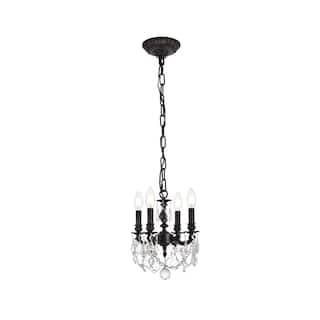 Somette Crystal 4-light Dark Bronze Finish Chandelier