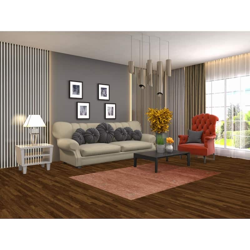 Brown Gabbeh Oriental Rug Hand-Knotted Bedroom Wool Carpet - 4'0" x 5'10"