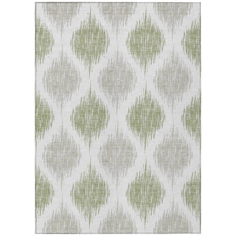 HomeRoots Ikat Transitional Rectangle Outdoor Rug
