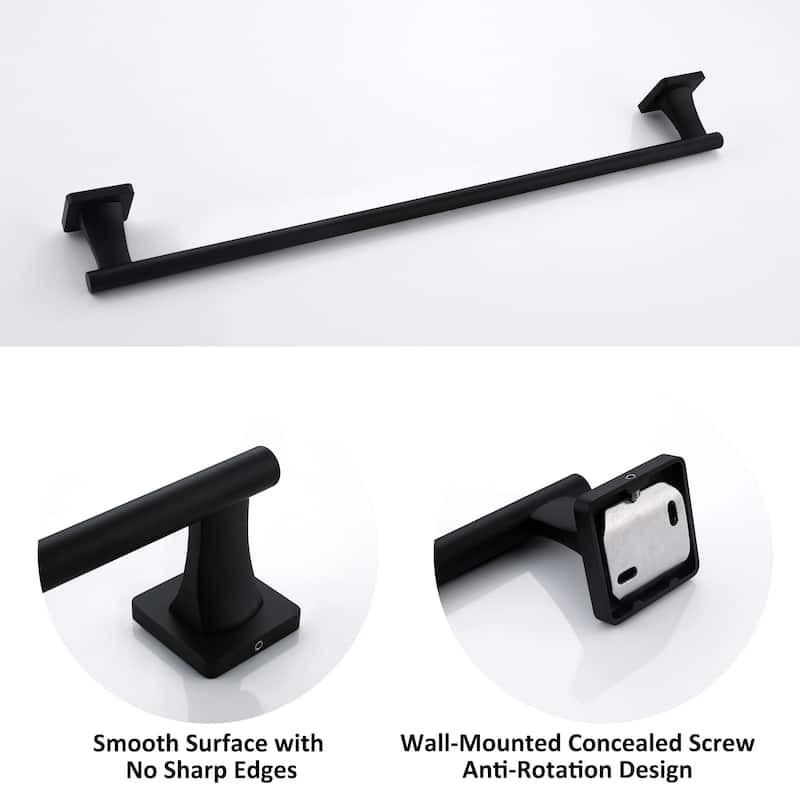 24 in. Wall Mounted Single Towel Bar Anti-Spotting Towel Holder
