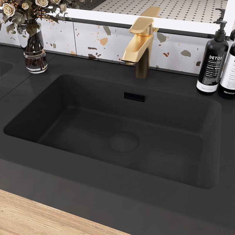 Wall Mounted Bathroom Vanity with Solid Surface Sink and Soft Drawers