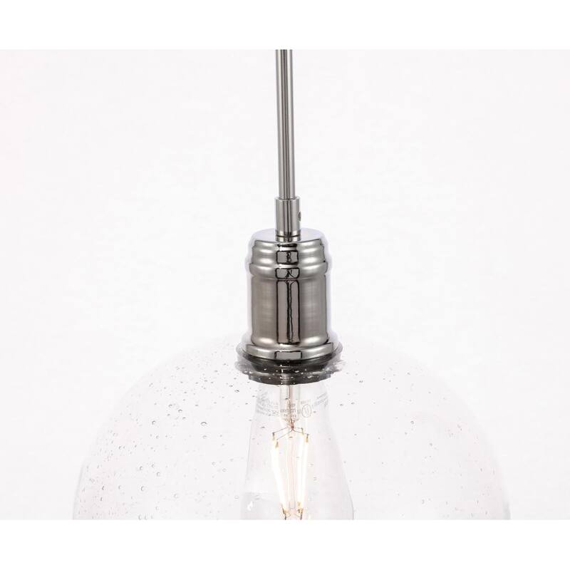Candie 10-Inch 1-Light Clear Glass Pendant