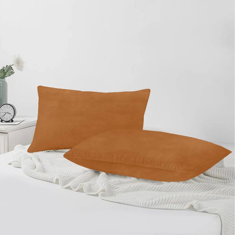 A1HC Pack of 2 Velvet Throw Pillow Covers, Hidden Zipper Closure