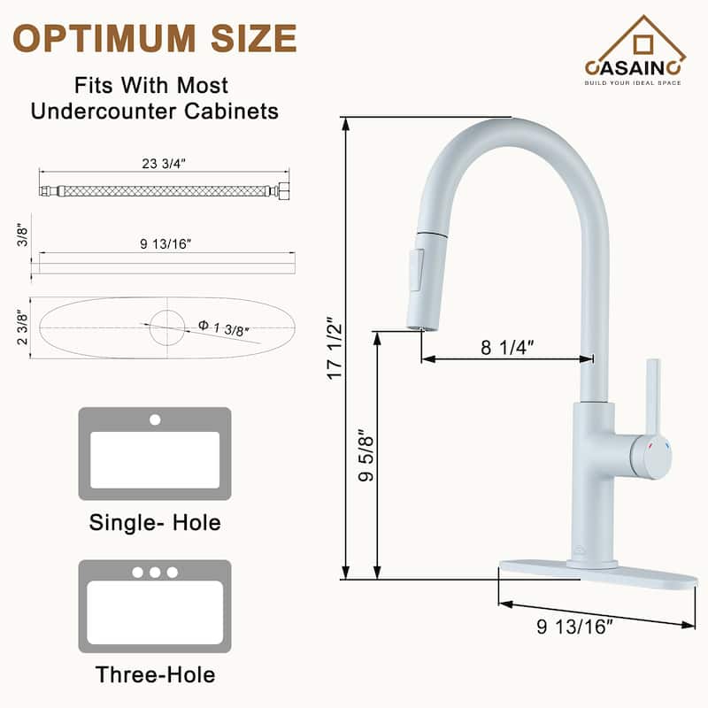 Single Handle Pull-Down Sprayer Kitchen Faucet