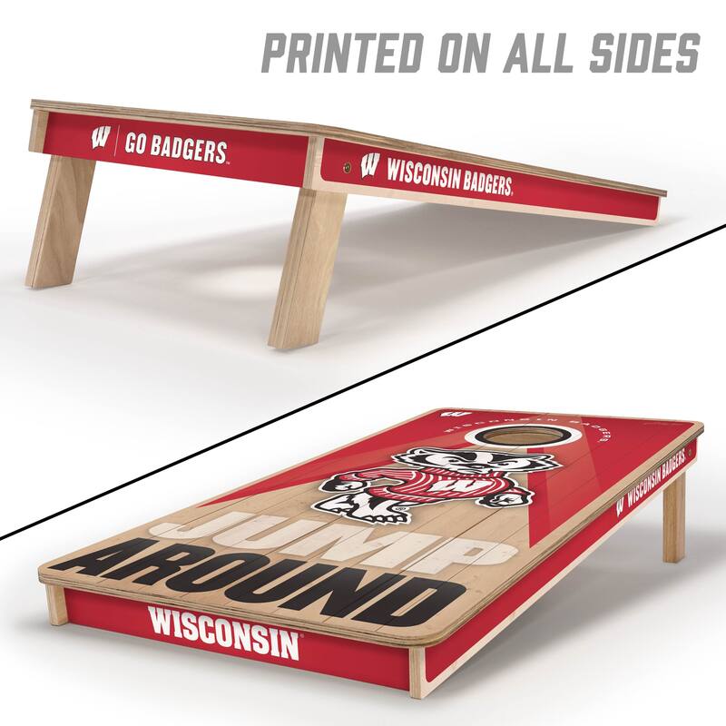 Wisconsin Badgers NCAA 2x4 Professional Cornhole Board Set