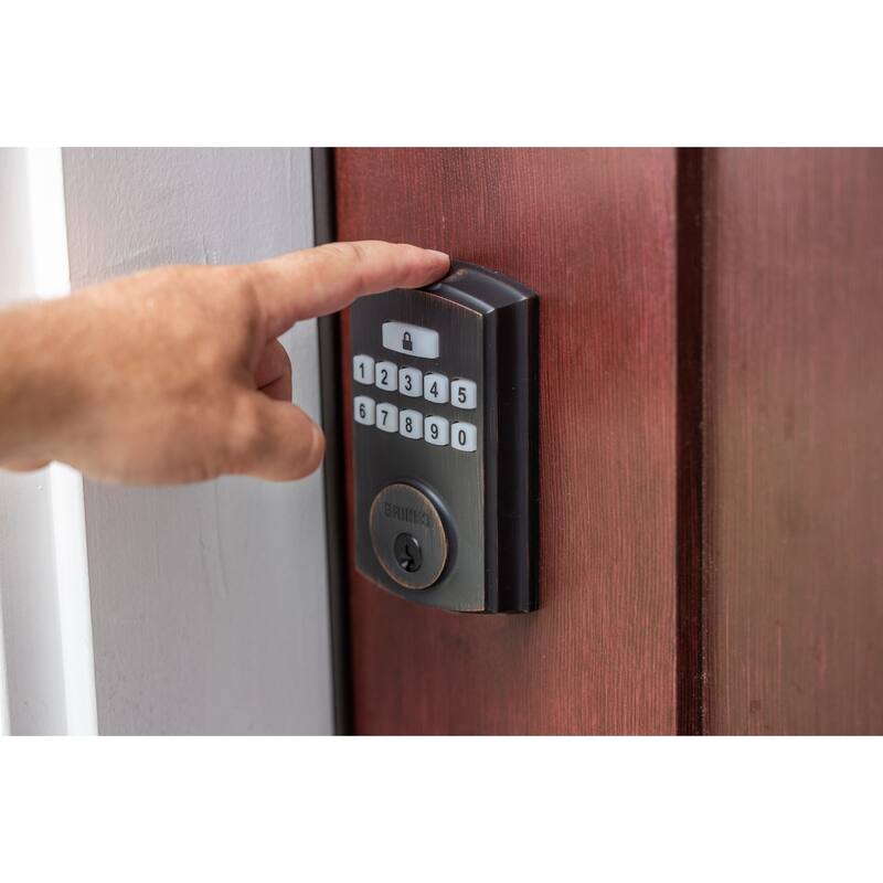 Brinks 4392 Brinks Electronic Fingerprint and Keypad Deadbolt Lock
