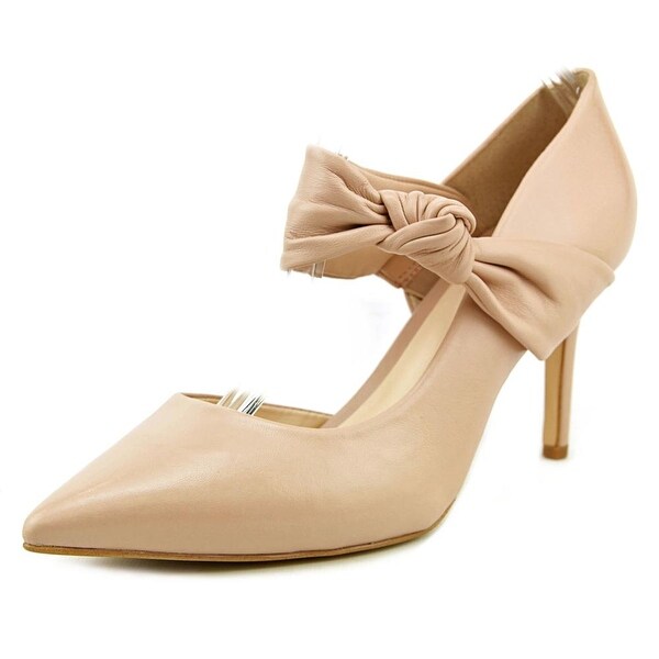Nine West Rlycool Women Pointed Toe Leather Nude Heels